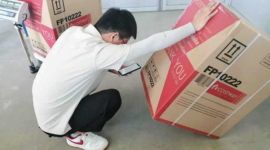 實(shí)況直擊！客戶北美COSTWAY開展衣物烘干機(jī)驗(yàn)貨